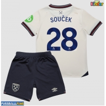 West Ham United Tomas Soucek #28 Auswärts Trikotsatz Kinder 2025-26 Kurzarm (+ Kurze Hosen)